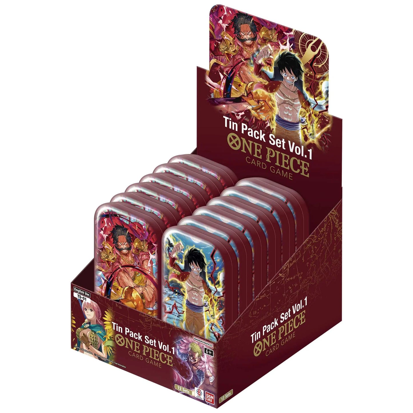 One Piece Card Game: Tin Pack Set (TS-01) - Sealed display (12 Tins)