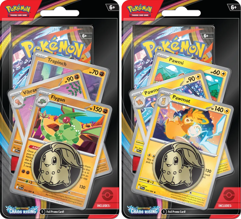 Pokemon Mega Evolution Chaos Rising Premium Checklane Blister Set of Two