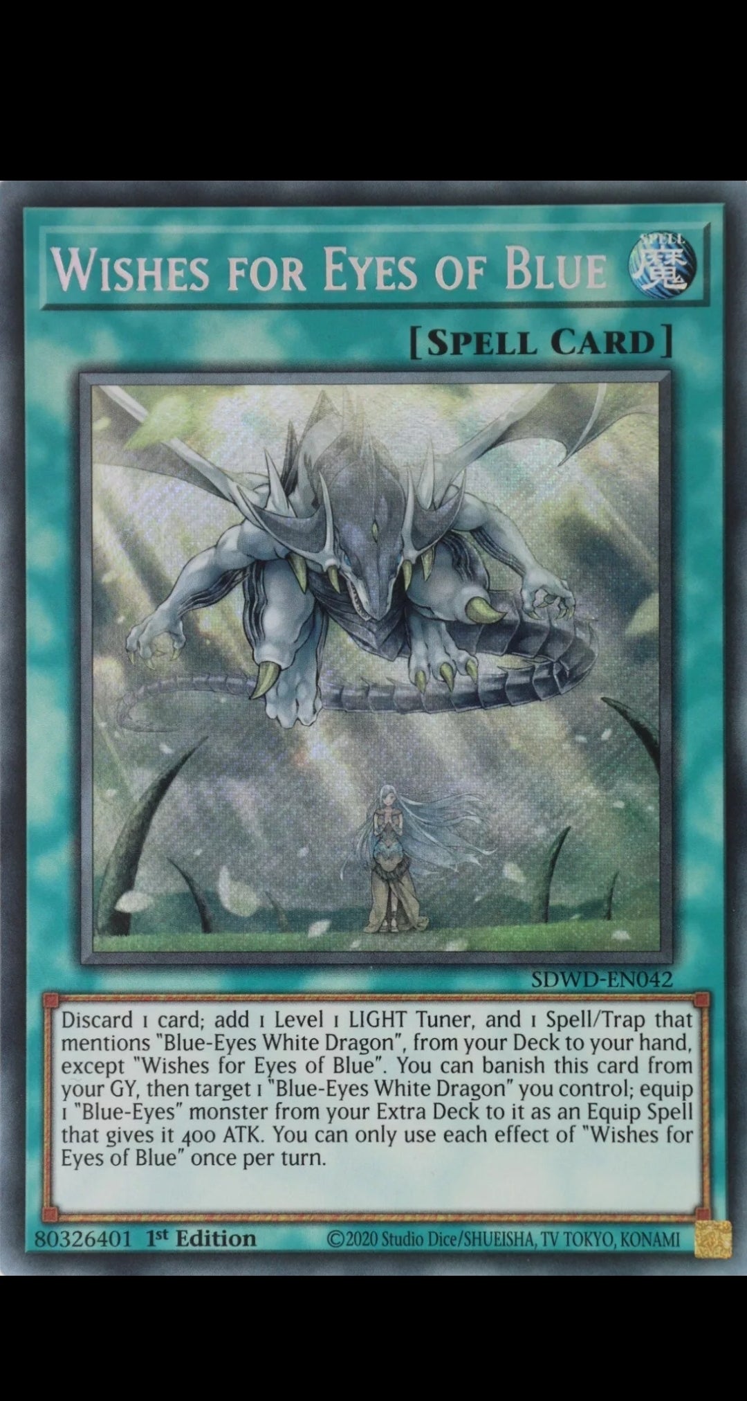 Wishes For Eyes Of Blue - SDWD-EN042 - Secret Rare - 1st Edition - Yugioh