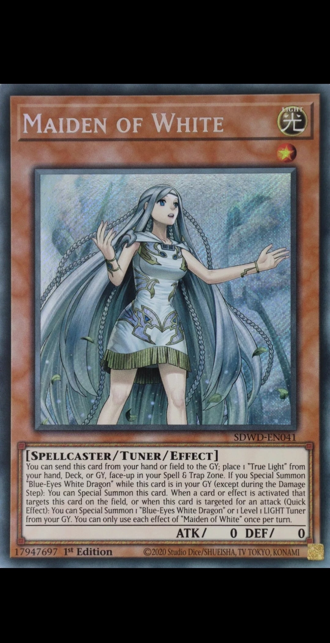 Maiden of White - SDWD-EN041 - Secret Rare - 1st Edition - Yugioh