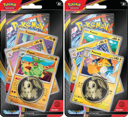 Pokemon Mega Evolution Chaos Rising Premium Checklane Blister Set of Two